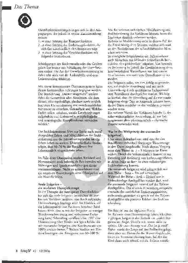 Vorschauseite 2: Anale Irrigation bei Kindern