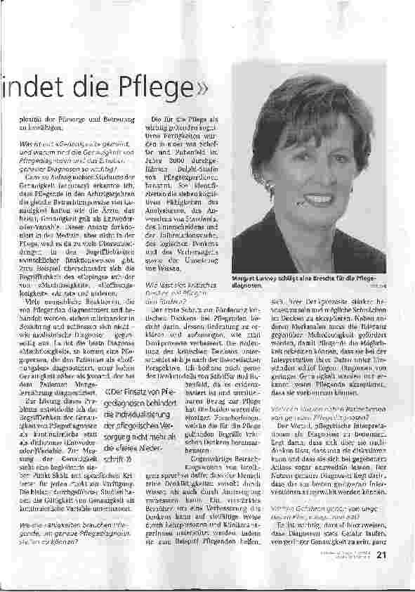 Vorschauseite 2: Ohne Pflegediagnosen verschwindet die Pflege