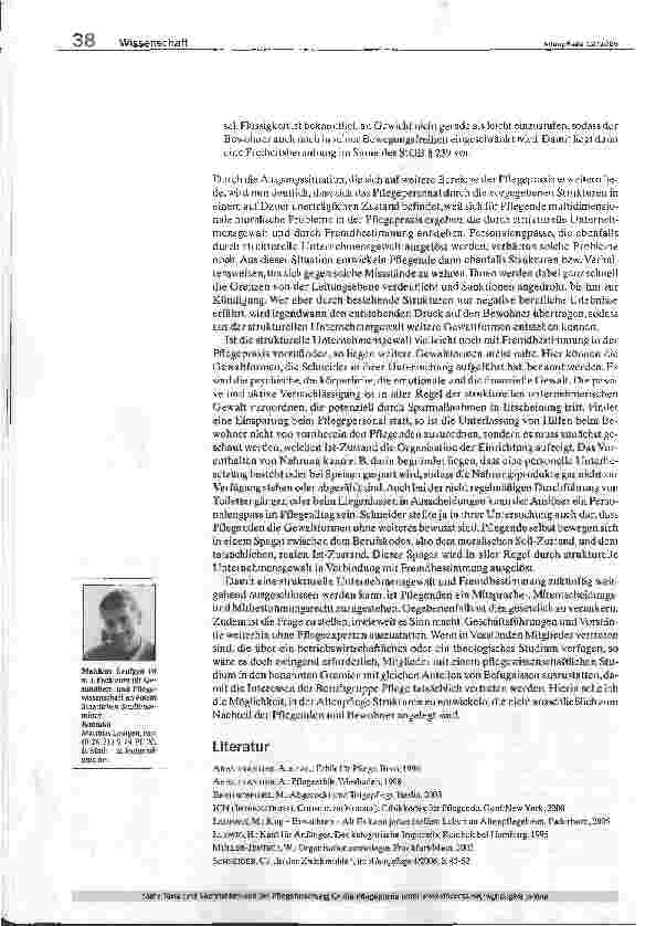 Vorschauseite 4: Die Ketten sprengen - Pflege zwischen struktureller Unternehmensgewalt und Fremdbestimmung