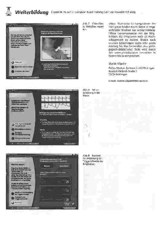Vorschauseite 4: Computer Based Training (CBT) zur Anwenderschulung