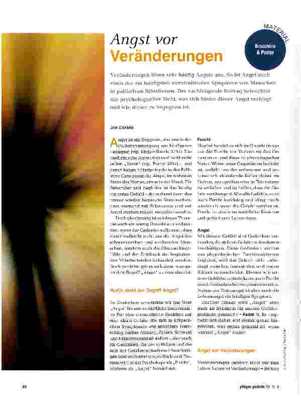 Vorschauseite 1: Angst vor Veränderungen