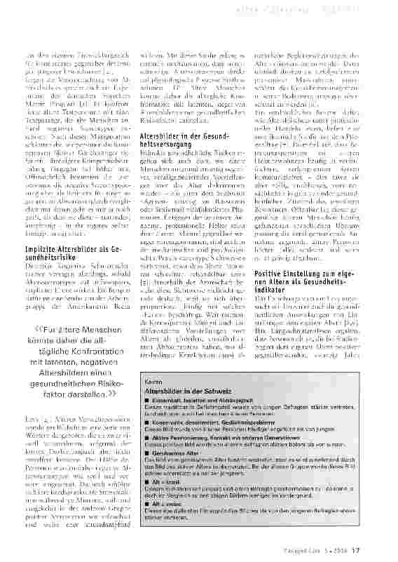 Vorschauseite 2: Altersbilder: Krankheitsrisiko und Gesundheitspotenzial