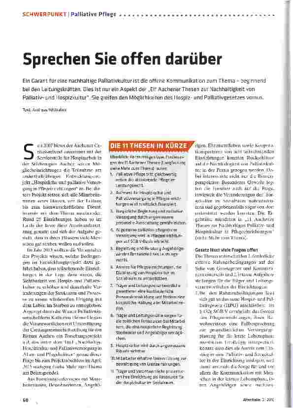 Vorschauseite 1: Sprechen Sie offen darüber