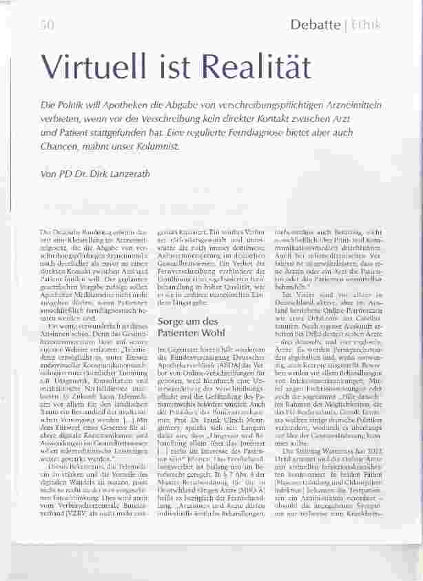 Vorschauseite 1: Virtuell ist Realität