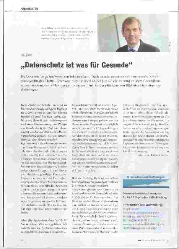 Vorschauseite 1: Datenschutz ist was für Gesunde