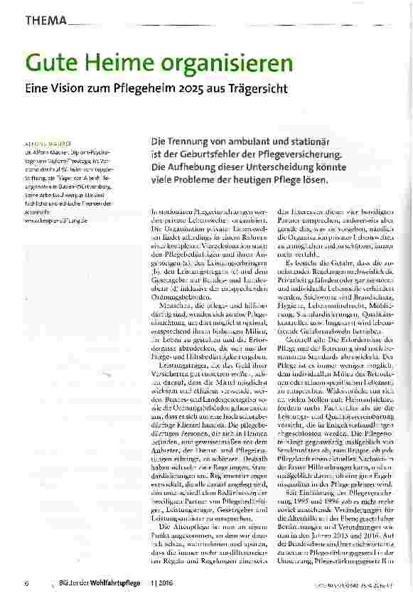 Vorschauseite 1: Gute Heime organisieren