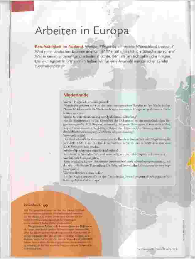 Vorschauseite 1: Arbeiten in Europa
