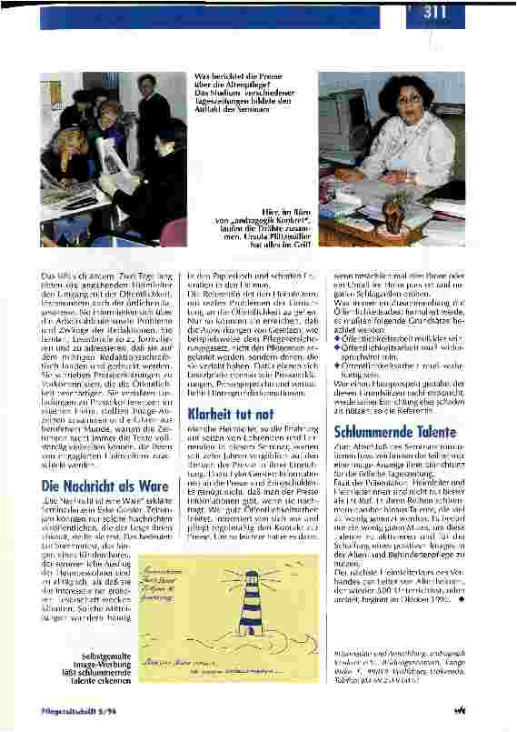 Vorschauseite 2: Informationen an die Presse sind Bringschulden Öffentlichkeitsarbeit für Heimleiter