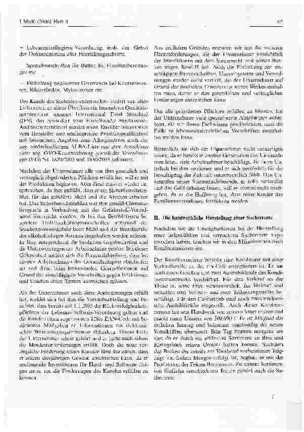 Vorschauseite 3: Die Überregulierung im Lebensmittelrecht