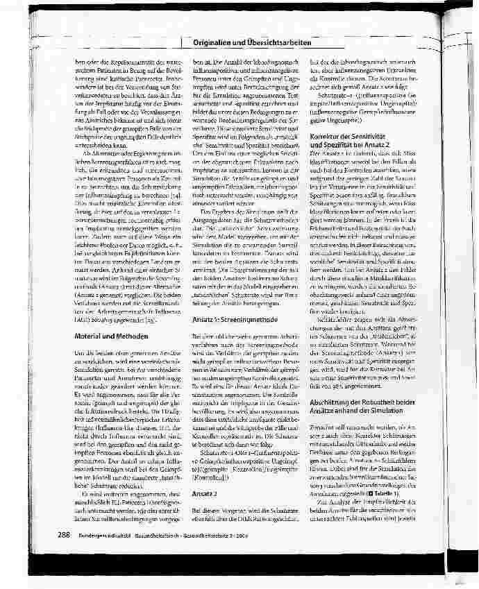 Vorschauseite 2: Zur Schätzung der Schutzwirkung der Influenzaimpfung aus Surveillancedaten