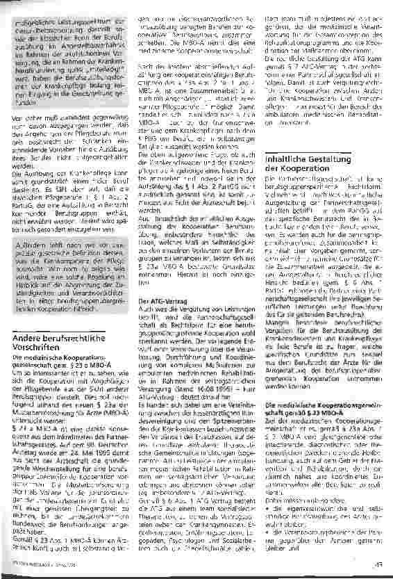 Vorschauseite 2: Die Partnerschaftsgesellschaft - ein neuer Weg