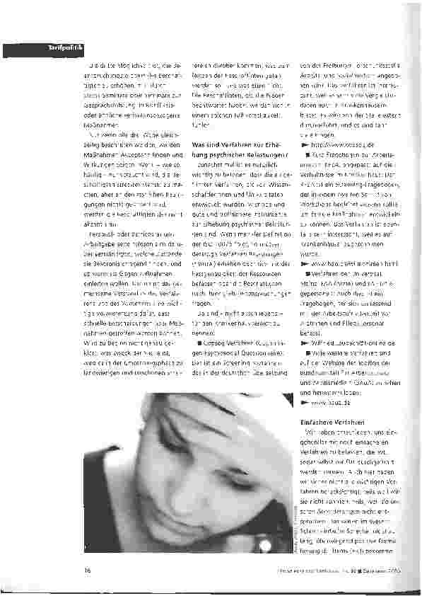 Vorschauseite 3: Handlungshilfe TVöD: Analyse psychischer Belastungen