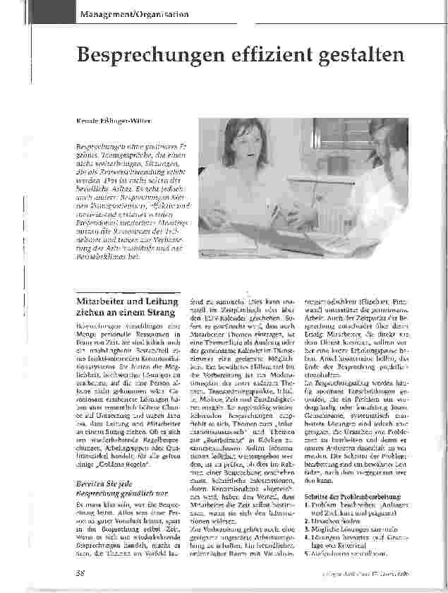 Vorschauseite 1: Besprechungen effizient gestalten