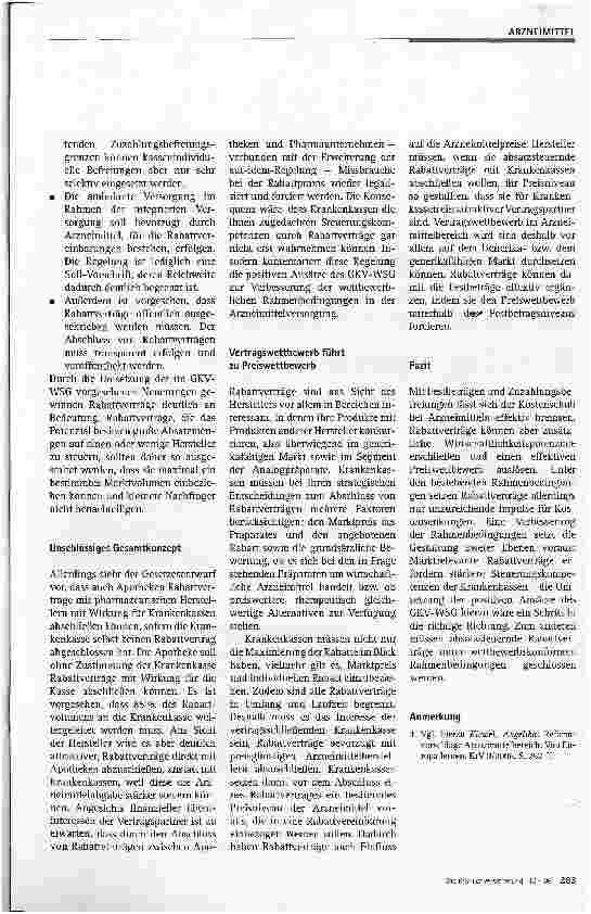 Vorschauseite 3: Rabattverträge für Arzneimittel - neue Perspektiven durch das GKV-WSG?