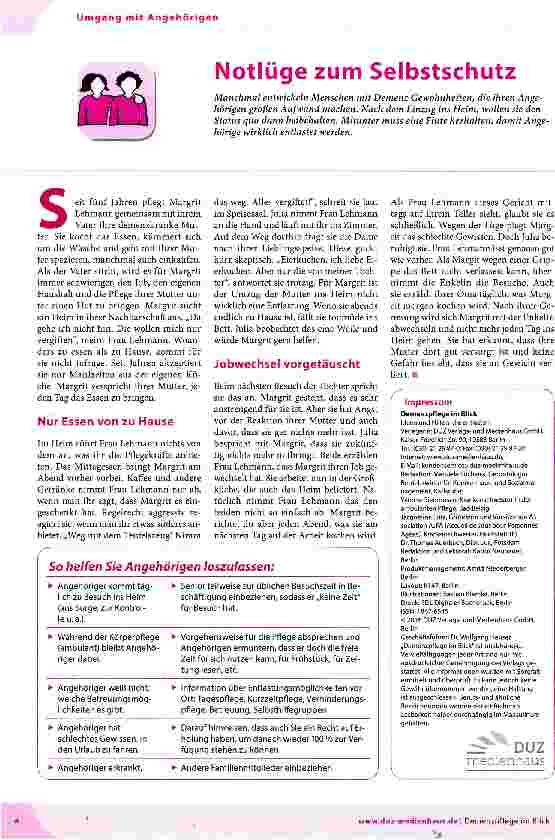 Vorschauseite 1: Notlüge zum Selbstschutz