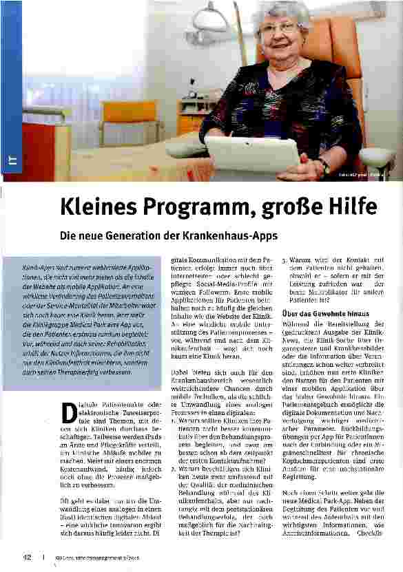 Vorschauseite 1: Kleines Programm, große Hilfe