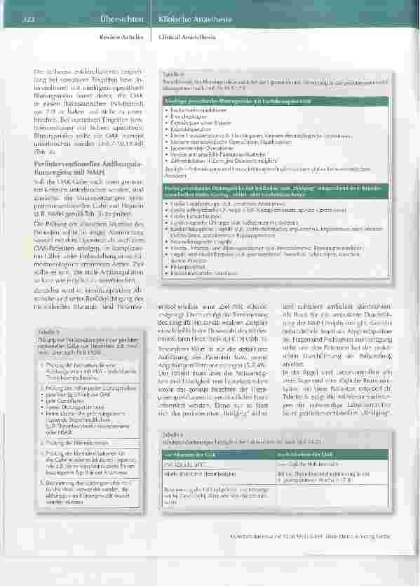 Vorschauseite 6: Update: Patienten unter oraler Antikoagulation mit VKA oder NOAK