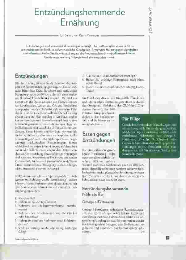 Vorschauseite 1: Entzündungshemmende Ernährung
