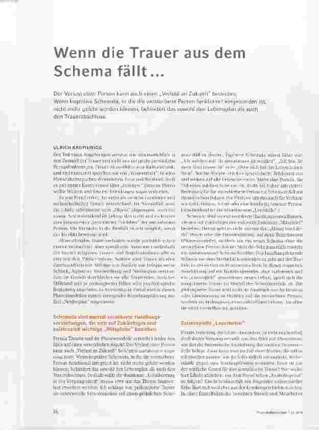 Vorschauseite 1: Wenn die Trauer aus dem Schema fällt...