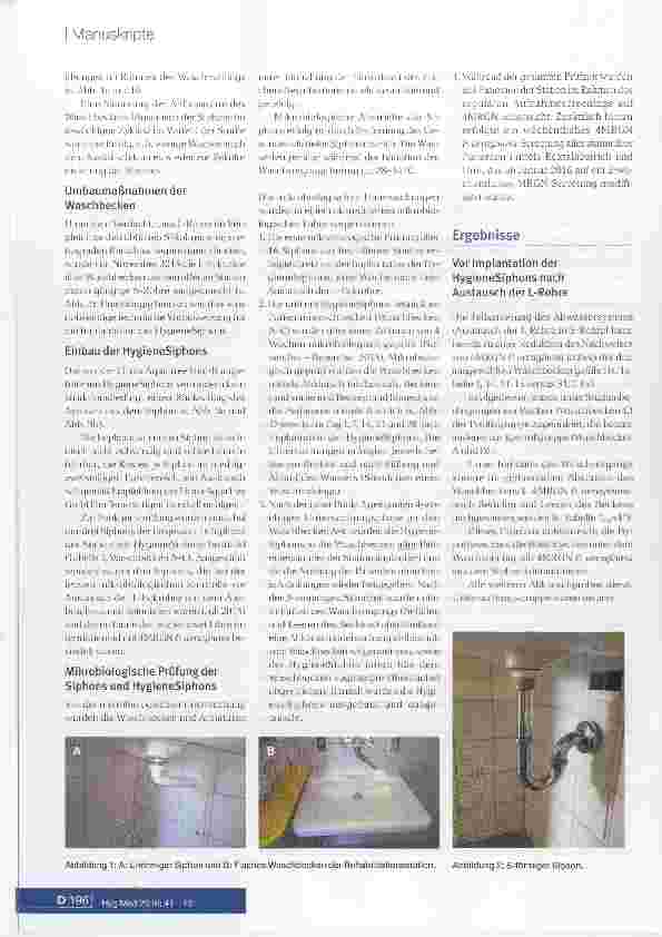 Vorschauseite 3: Anwendungsstudie zu aerosolreduzierenden Hygienesiphons zur Kontrolle eines 4MRGN Pseudomonas aeruginosa Ausbruchsgeschehen auf einer neurologischen Frührehabilitationsstation der…