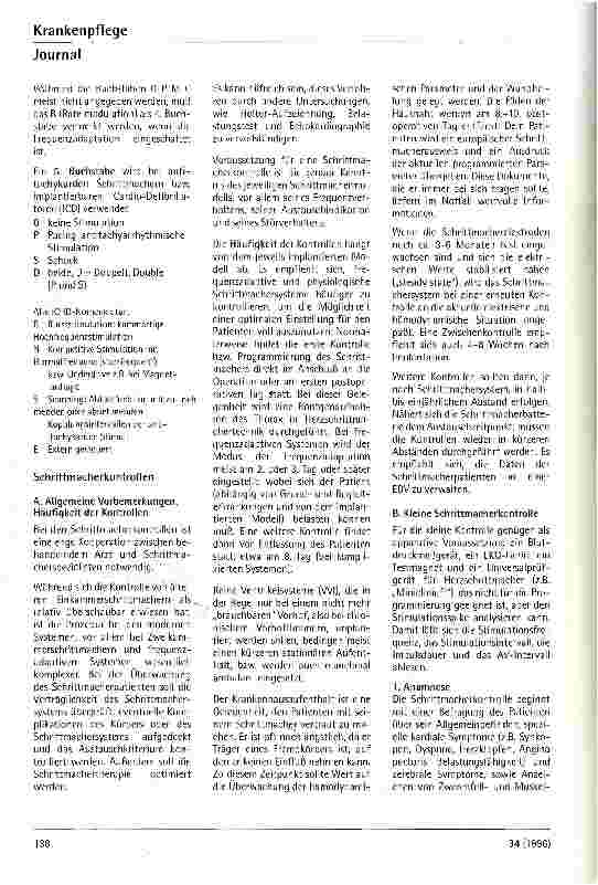 Vorschauseite 3: Nachsorge und Funktionskontrolle bei Herzschrittmacherträgern
