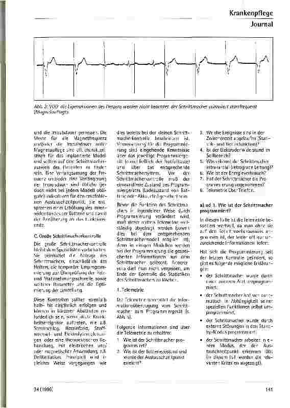 Vorschauseite 6: Nachsorge und Funktionskontrolle bei Herzschrittmacherträgern