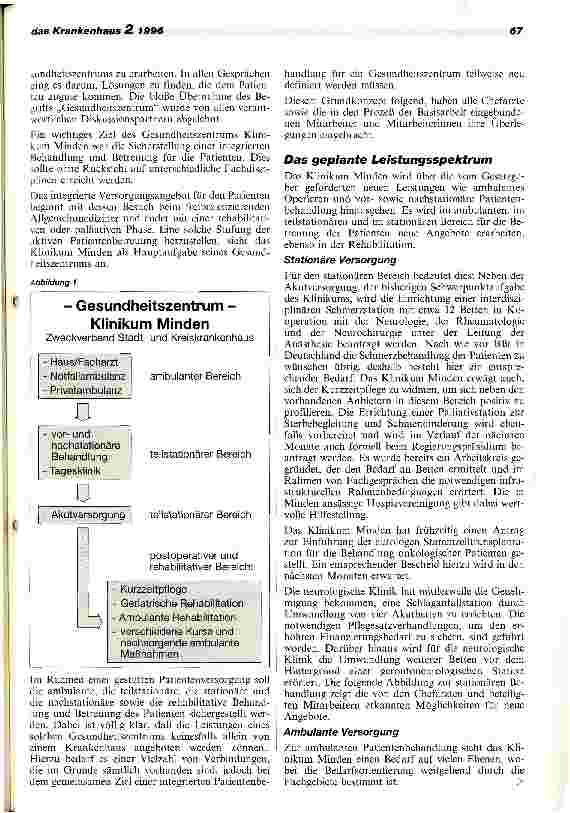 Vorschauseite 2: Das Klinikum Minden auf dem Weg zum Gesundheitszentrum