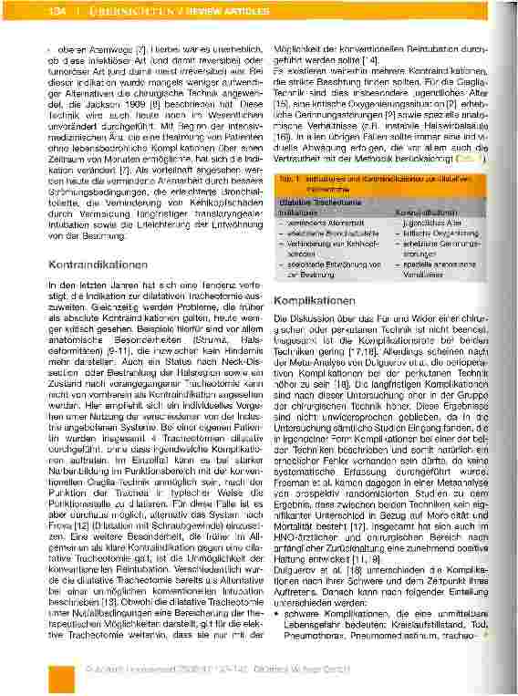 Vorschauseite 2: Dilatative Tracheotomie;Strategien zur Verhinderung von Komplikationen