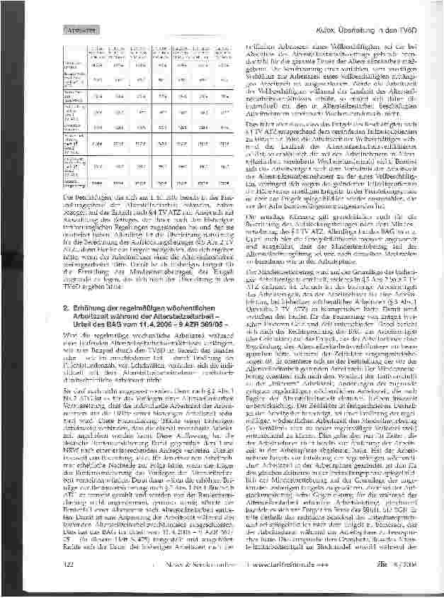 Vorschauseite 3: Überleitung in den TVöD während eines laufenden Altersteilzeitarbeitsverhältnisses