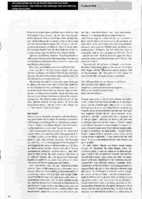 Vorschauseite 2: Ein Lebensgefühl, das sich als Bosheit nicht einmal der Teufel ausdenken kann - Was Patienten dem Seelsorger über ihre Erfahrung mit Nausea erzählen