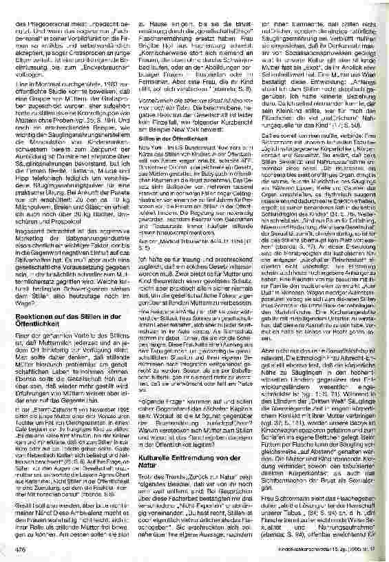 Vorschauseite 2: Stillen unter soziologischer Betrachtung Teil 2: Ursachen für das gegenwärtige Stillverhalten