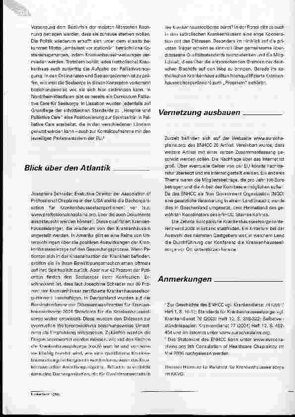 Vorschauseite 4: Brücken bauen - Hoffnung stärken: Bericht über die Neunte Europäische Krankenhausseelsorgekonferenzin Lissabon