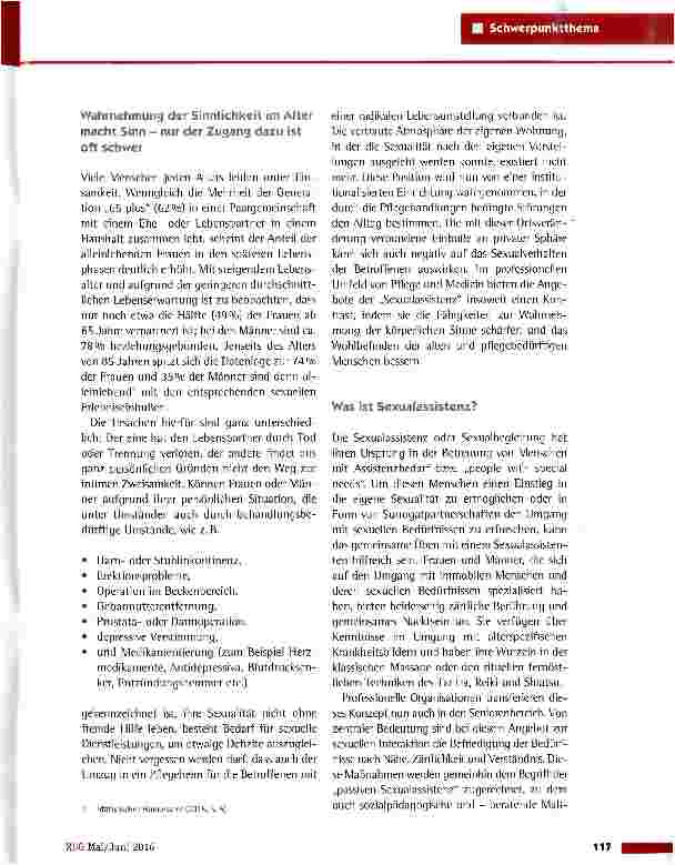 Vorschauseite 2: Sexualassistenz - professioneller Umgang mit der Sexualität von alten und pflegebedürftigen Menschen