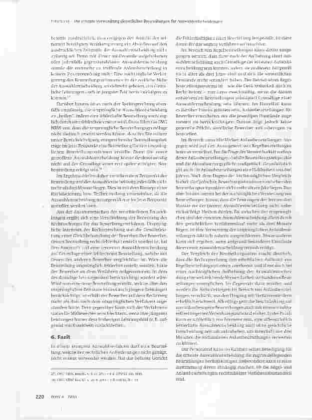Vorschauseite 6: Die erneute Verwendung dienstlicher Beurteilungen für Auswahlentscheidungen