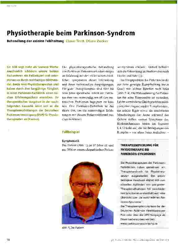 Vorschauseite 1: Physiotherapie beim Parkinson-Syndrom