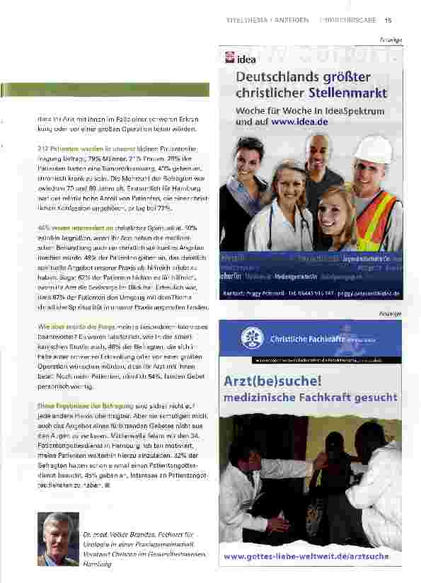 Vorschauseite 2: Sollten Arzte beten?