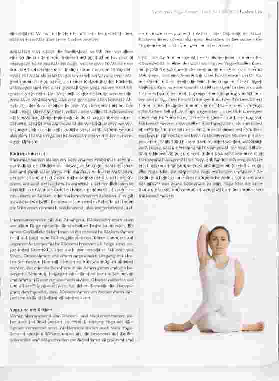Vorschauseite 2: DIE WISSENSCHAFT DES YOGA, TEIL 3 Haltung bewahren: Yoga bei Rückenund Nackenschmerzen