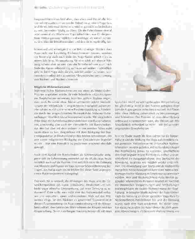 Vorschauseite 3: DIE WISSENSCHAFT DES YOGA, TEIL 3 Haltung bewahren: Yoga bei Rückenund Nackenschmerzen
