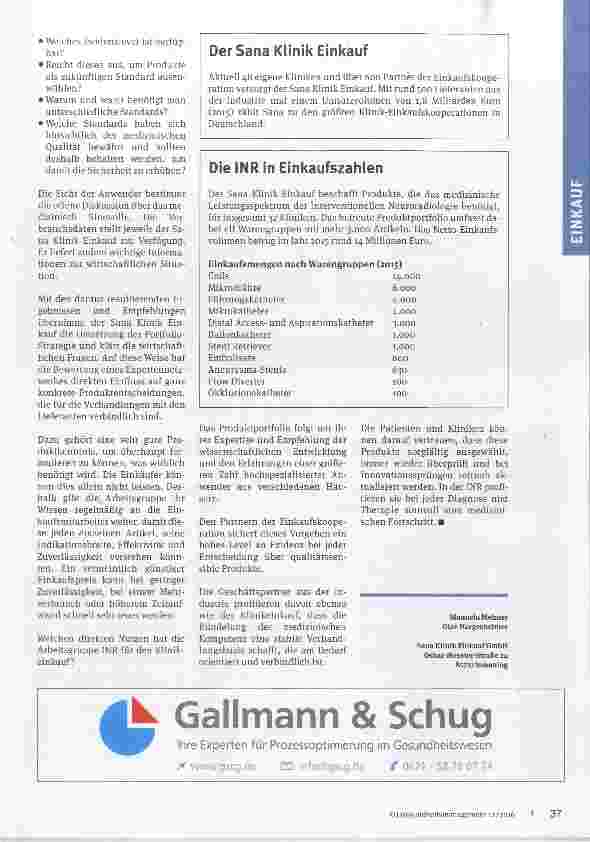 Vorschauseite 3: Eine Einkaufsliste für 32 Kliniken Wie Medizinerden strategischen Klinikeinkauf unterstützen