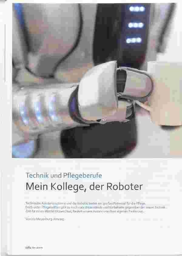 Vorschauseite 1: Technik und Pflegeberufe Mein Kollege, der Roboter