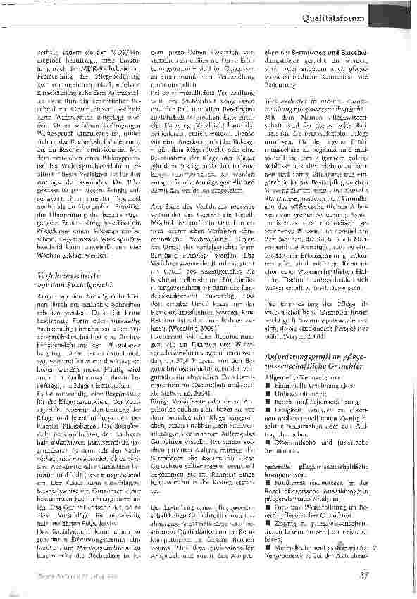 Vorschauseite 2: Pflegeprofis als GutachterImmer mehr Pflegewissenschaftler sind als Sachverständige gefragt