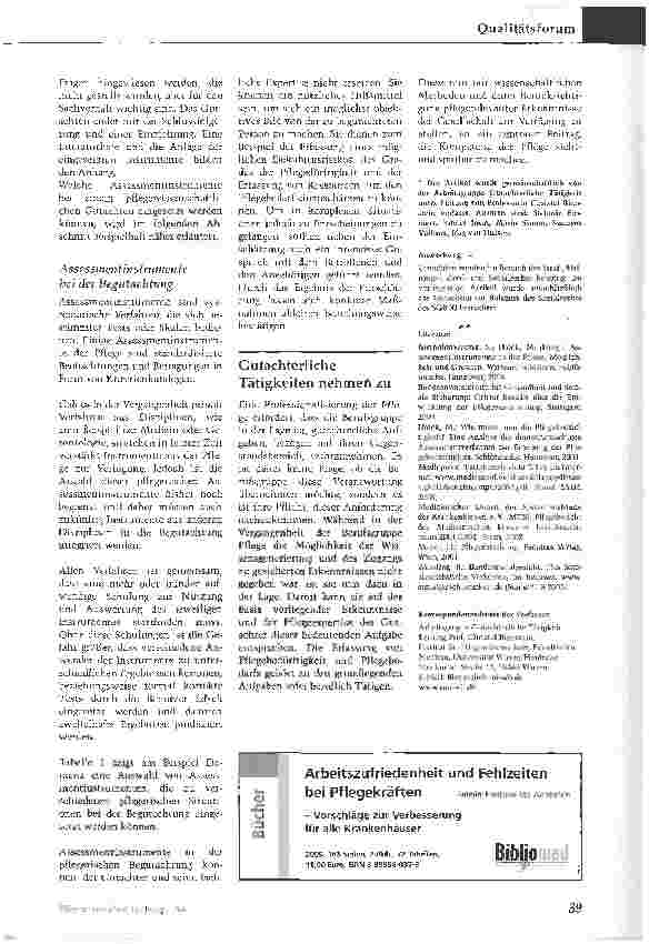 Vorschauseite 4: Pflegeprofis als GutachterImmer mehr Pflegewissenschaftler sind als Sachverständige gefragt