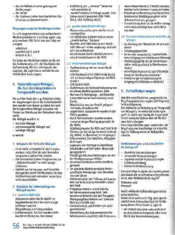 Vorschauseite 4: Medizinprodukteaufbereitung Stand und Umsetzung der Regelwerke