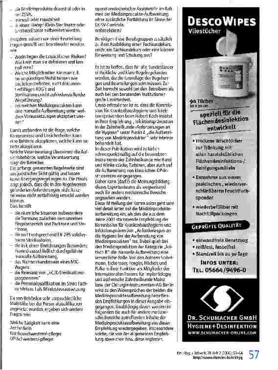 Vorschauseite 5: Medizinprodukteaufbereitung Stand und Umsetzung der Regelwerke