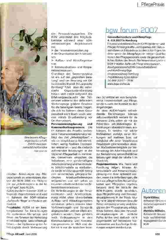 Vorschauseite 2: Hilfe bei der Arbeitslogistik