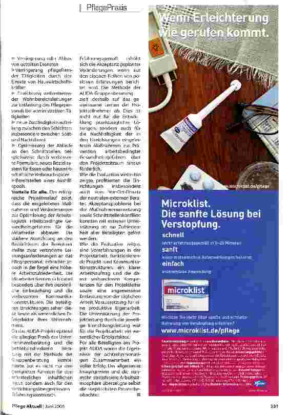 Vorschauseite 4: Hilfe bei der Arbeitslogistik