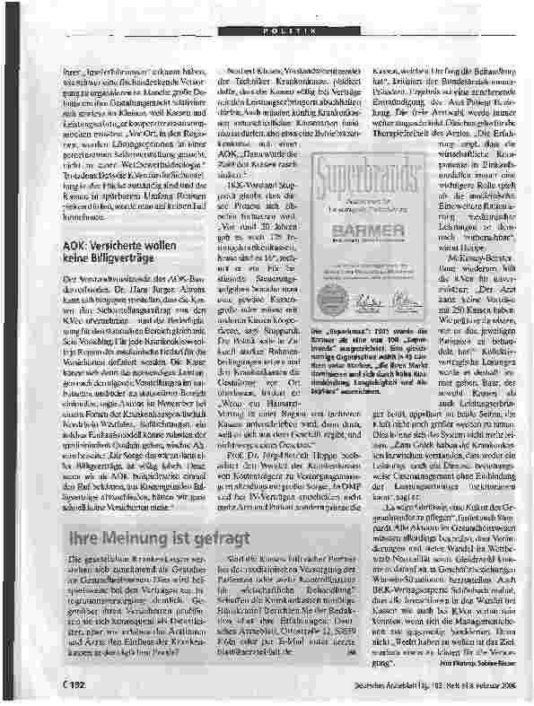 Vorschauseite 4: Einflussnahme auf die VersorgungGestalten statt verwalten - Kassen meinen es ernst