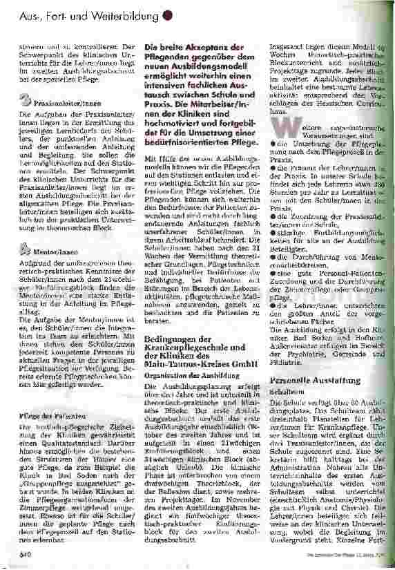 Vorschauseite 4: Ausbildungsmodell Pflege als Gesundheitsberuf