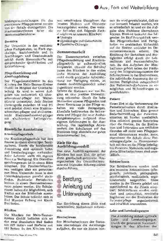 Vorschauseite 5: Ausbildungsmodell Pflege als Gesundheitsberuf