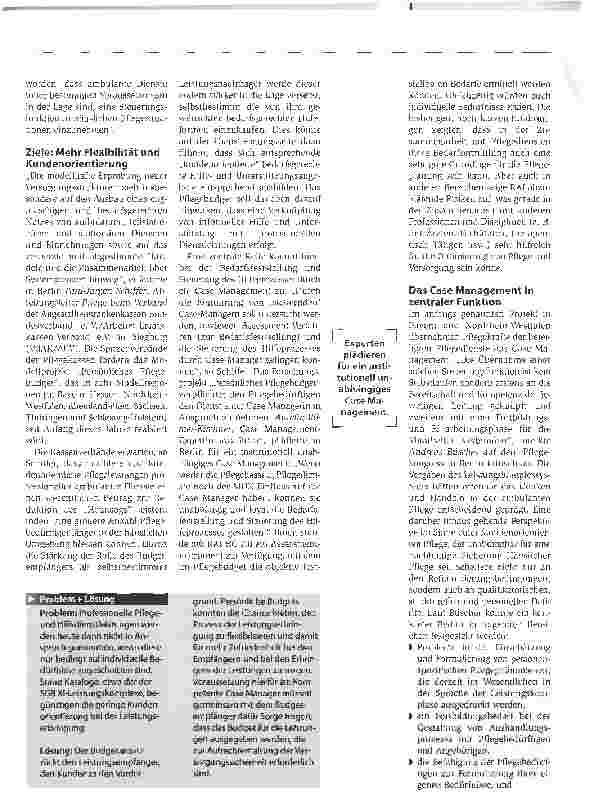 Vorschauseite 2: Projekterfahrungen mit dem Budgetansatz im Inund Ausland: eine DokumentationStärker am Kundenwunsch orientiert